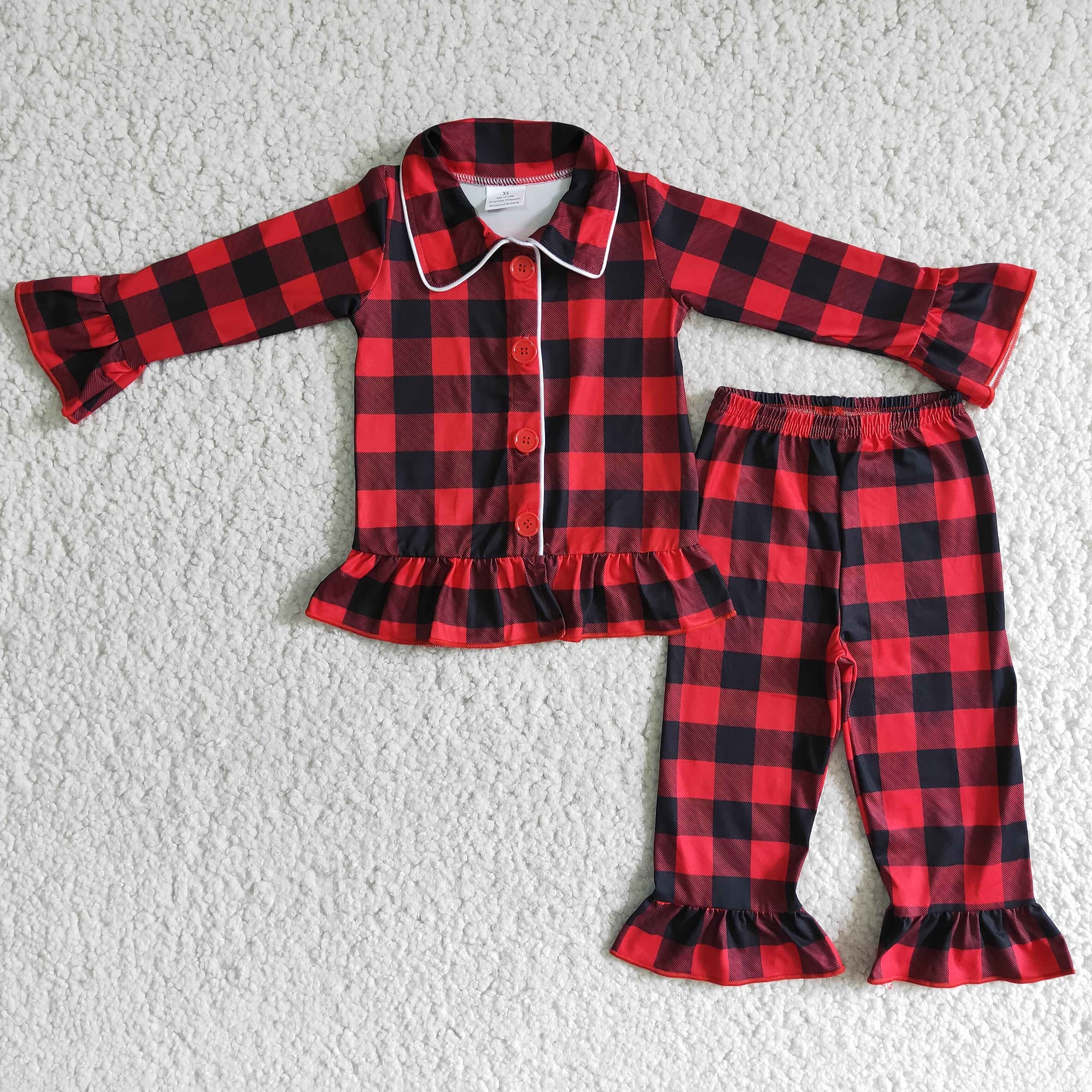 Girls buffalo plaid pajamas sale